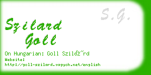 szilard goll business card